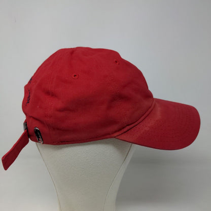 U.S. Polo Assn Men's Slideback Hat Red Adjustable Embroidered Logo Distressed