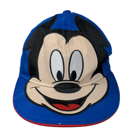 Disney Boy's Strapback Hat Blue Adjustable Embroidered Mickey Mouse Logo