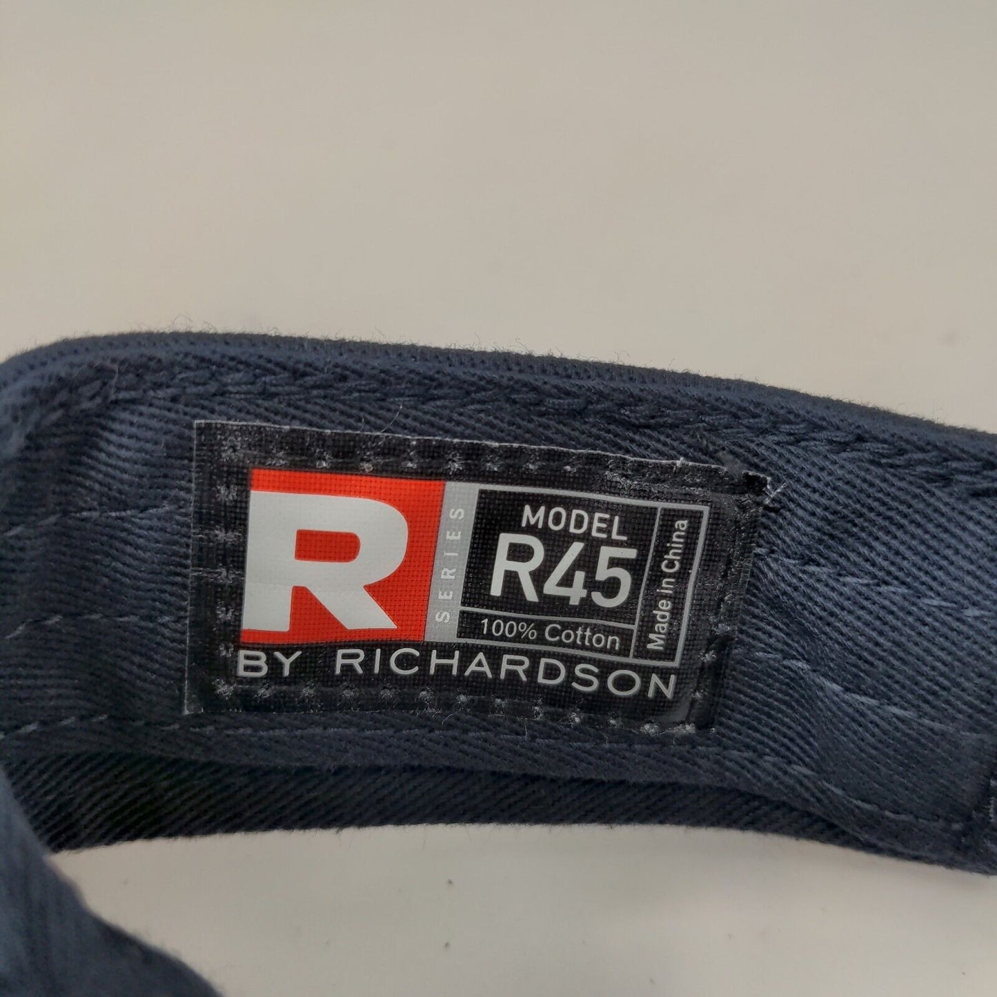 Richardson Men's Strapback Sun Visor Hat Blue Model R45 Embroidered A Logo