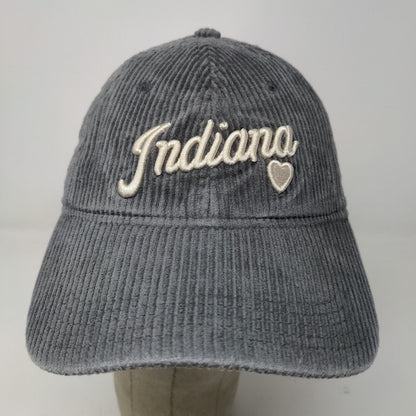 Home Free Women's Slideback Hat Gray OSFM Embroidered Logo Heart Indiana