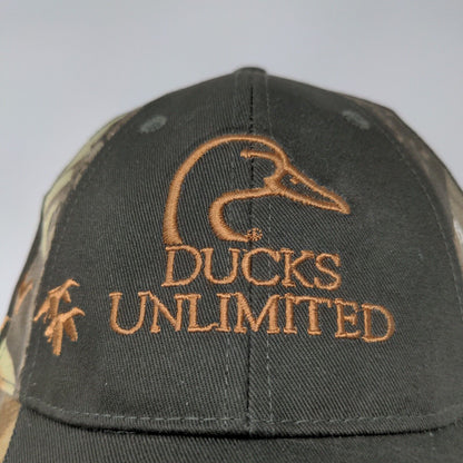 Camo Brown Ducks Unlimited Volunteer Adjustable Strapback Hat Cap Embroidered