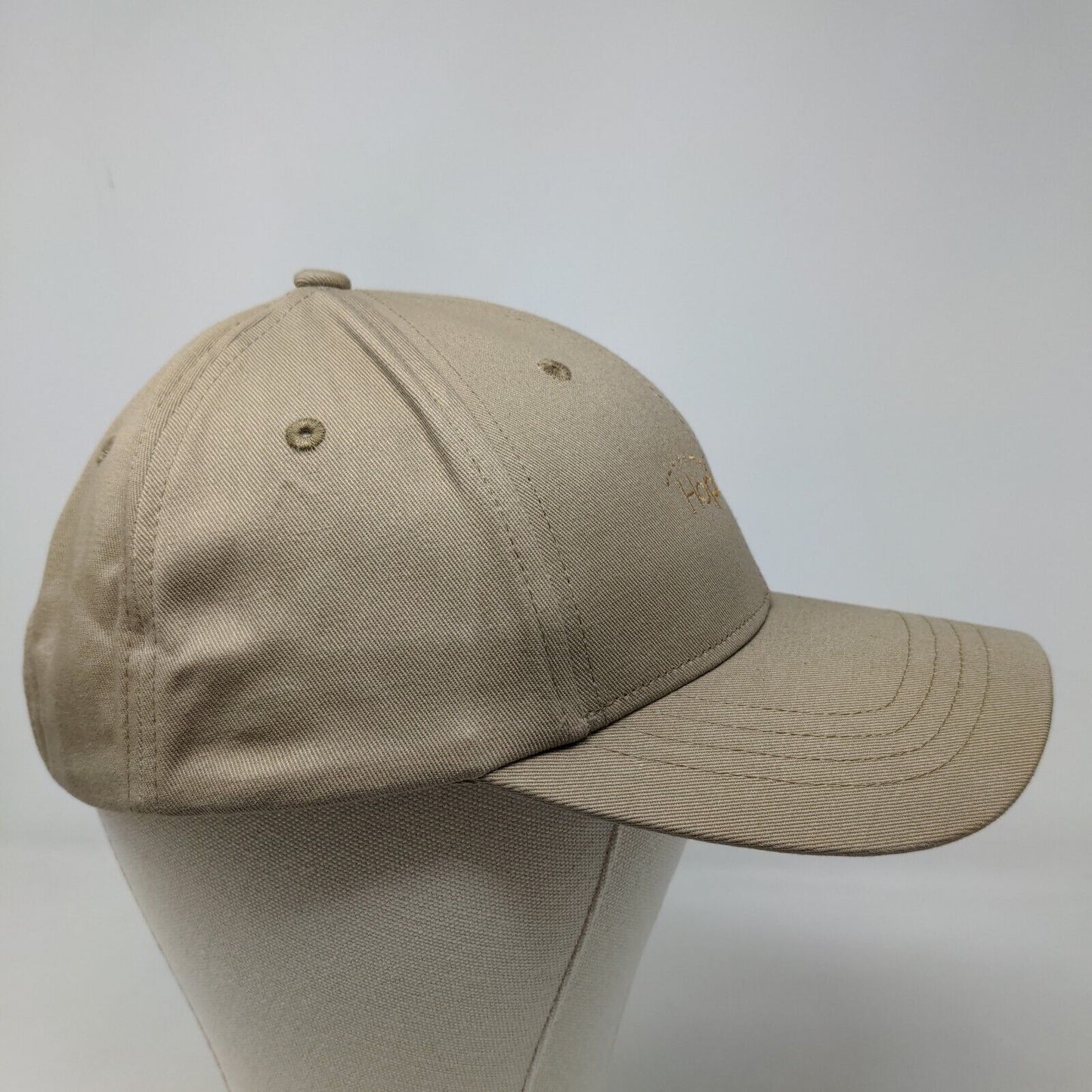 Lands' End Men's Strapback Hat Tan Size OS Hopscotch Air Embroidered Logo