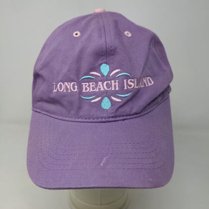 JHats Women's Strapback Hat Purple Adjustable Embroidered Long Beach Island Logo