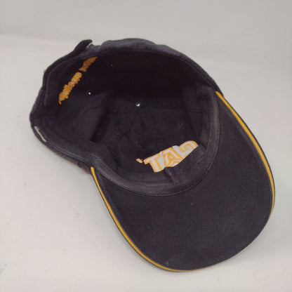 CAT Caterpillar Lafayette Engine Corp Black Yellow Strapback Hat Cap Embroidered