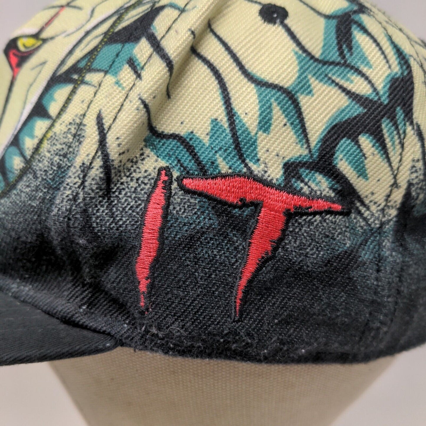 IT Men's Snapback Hat All Over Print Black OSFM Horror Movie Pennywise Official