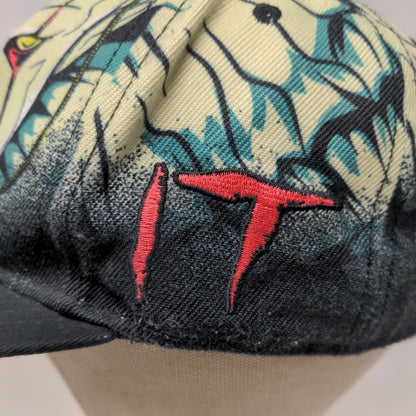 IT Men's Snapback Hat All Over Print Black OSFM Horror Movie Pennywise Official