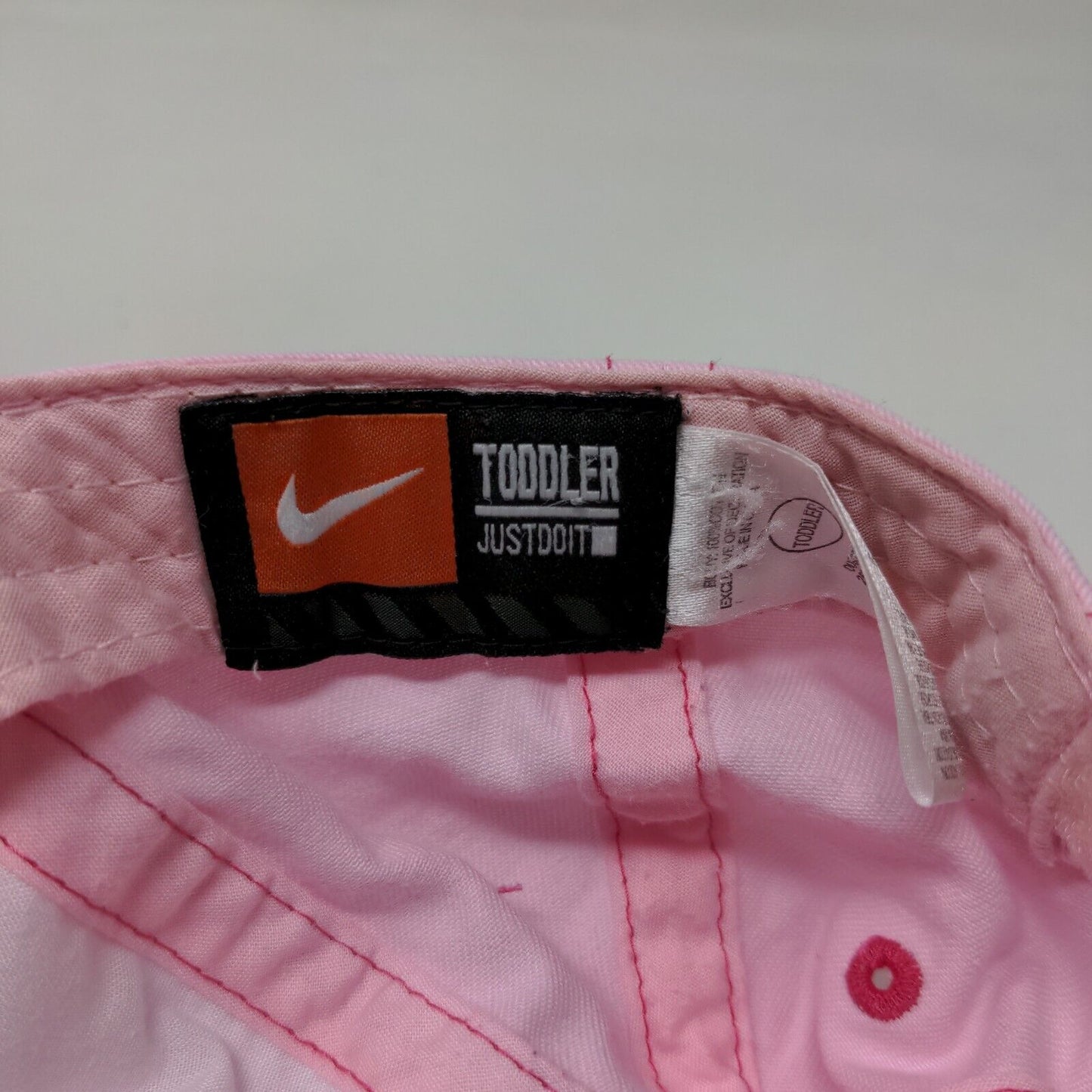 Nike Girl's Strapback Hat Pink Size Toddler Swoosh Logo Embroidered