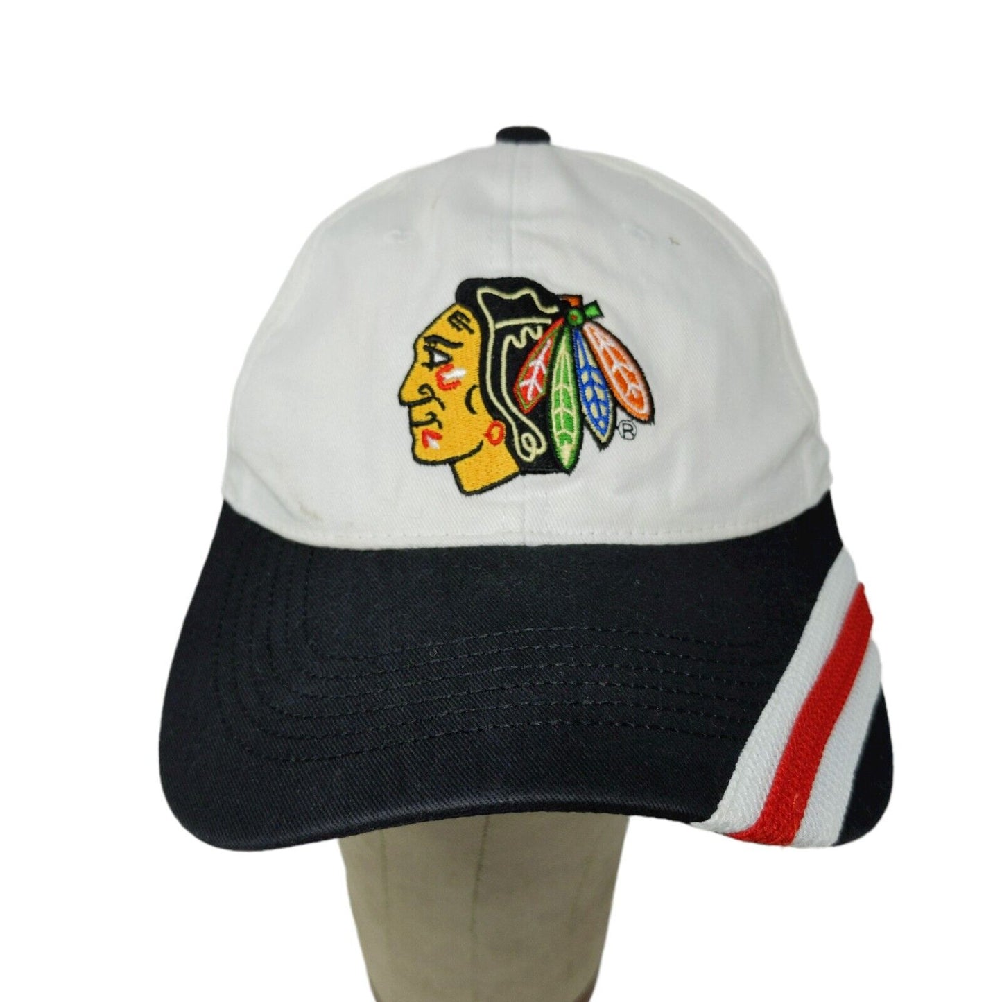 NHL Chicago Blackhawks Kick10 Hyundai White Snapback Hat Cap Embroidered Logo