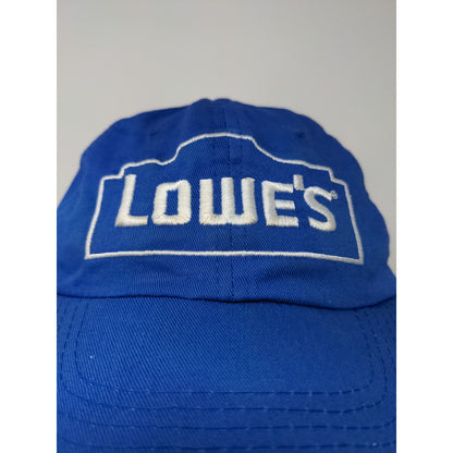 Lowe's Employee Strapback Hat Blue Embroidered Logo 100% Cotton