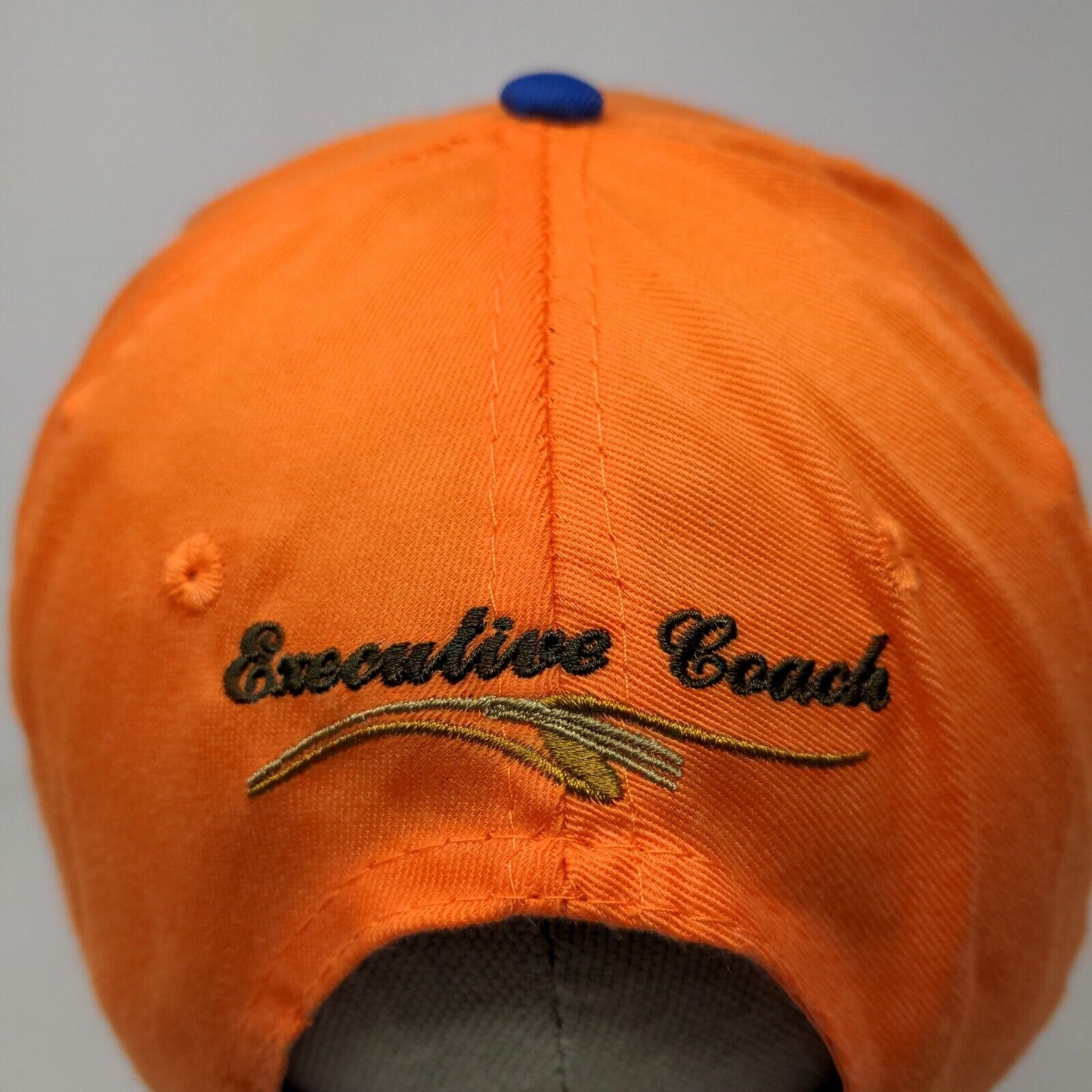 Unbranded Men's Snapback Hat Orange Adjustable Executive Beach Embroidered Logo