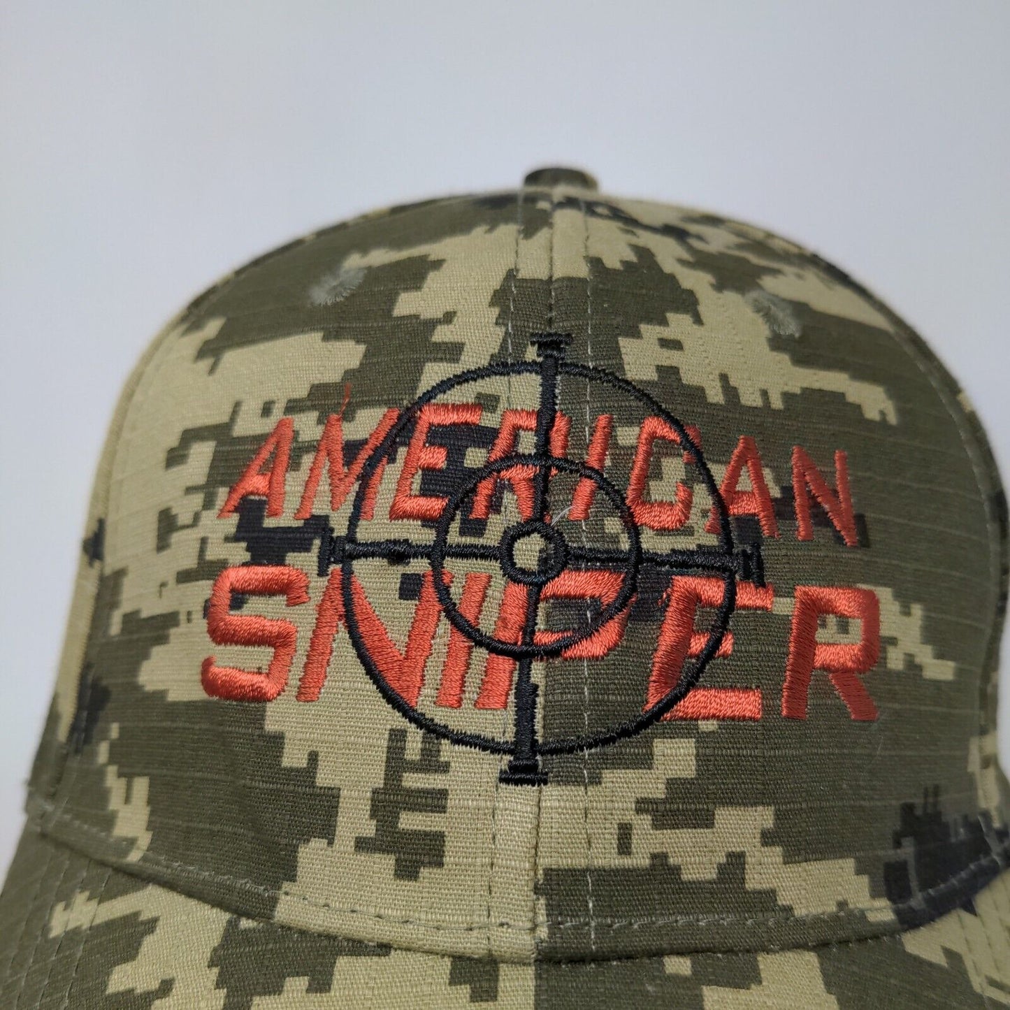 KC Men's American Sniper Camo Hat Green OSFA Embroidered Logo