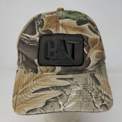 Daystone Men's Snapback Hat Brown Camo CAT Caterpillar Embroidered Logo