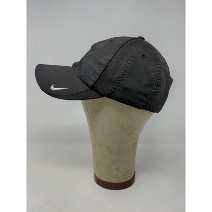 Nike Golf Slideback Hat Embroidered D Leaf Logo Black Green Adjustable