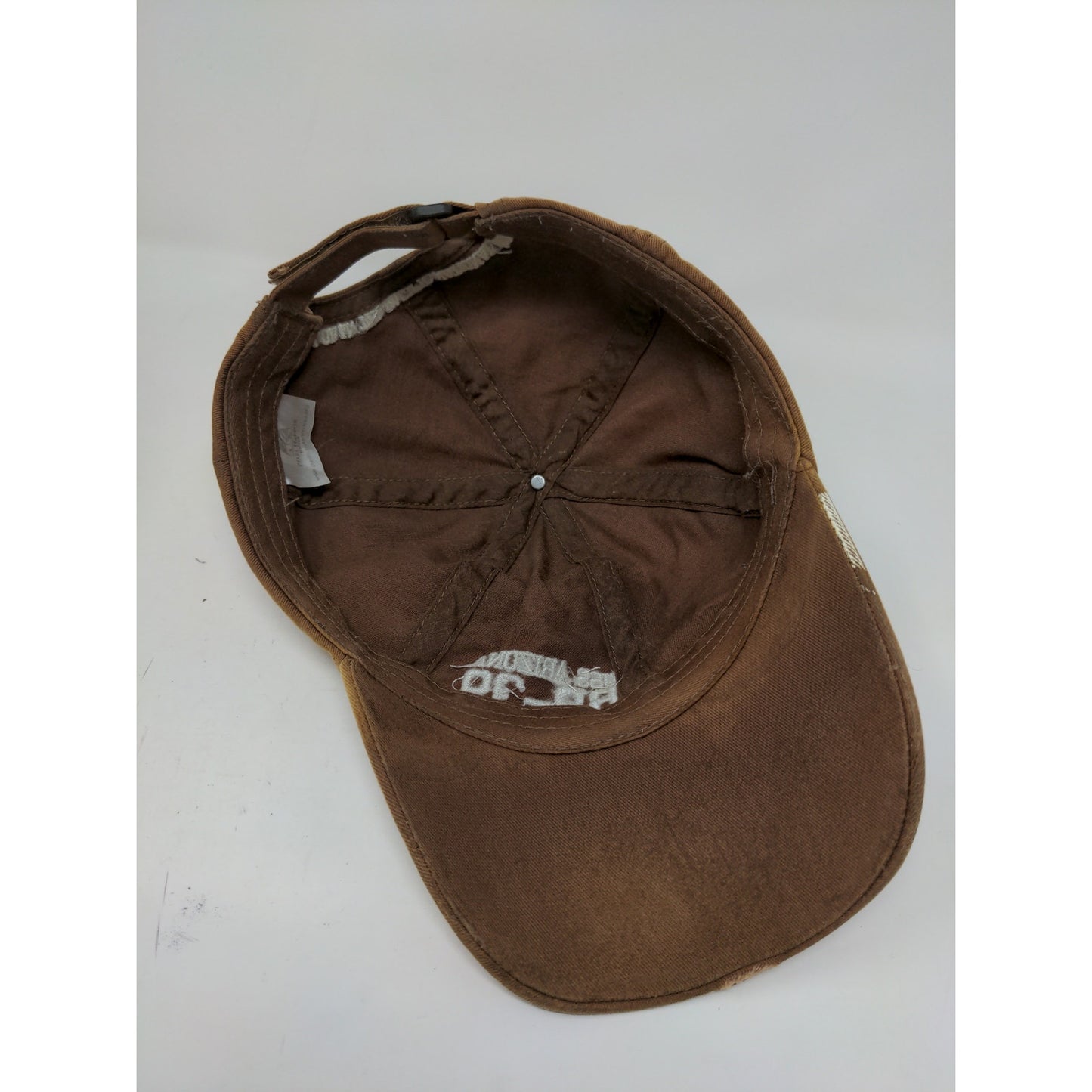 USS Arizona BB-39 Strapback Hat WWII Pearl Harbor Brown Embroidered Text