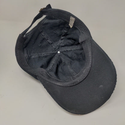 Horseshoe Studded Black Baseball Hat Cap Slide Back Adjustable Horse Logo