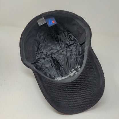 Republic Airways Men's Corduroy Fitted Hat Black Size 57CM Embroidered Logo