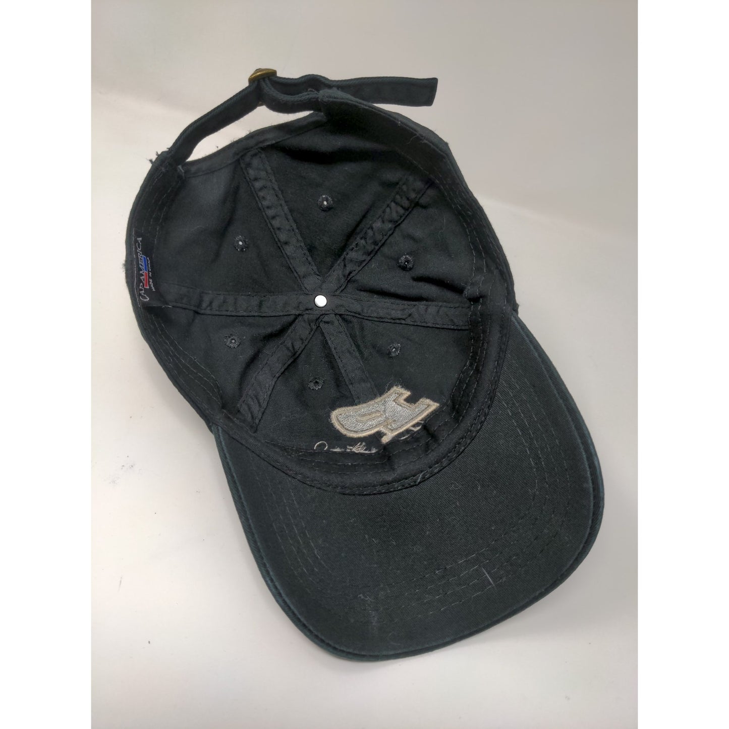 Purdue Slideback Hat Embroidered Logo Black Industrial Roundtable