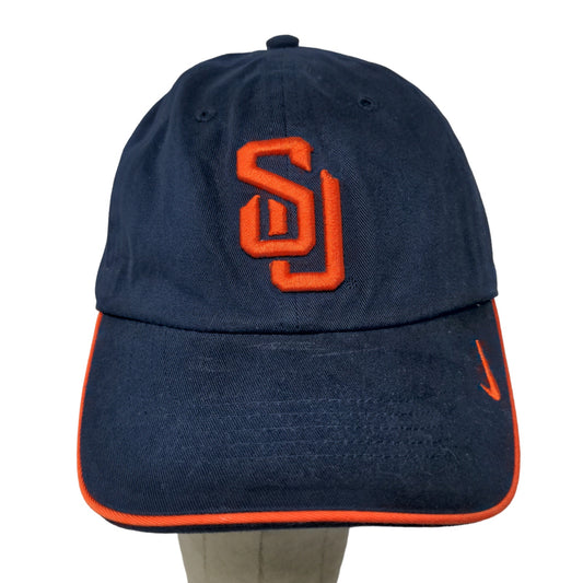 Nike Syracuse University Strapback Hat Retro Logo Blue OSFA Embroidered