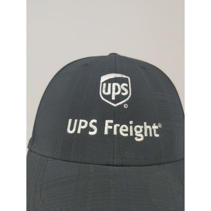 UPS Freight Strapback Hat Embroidered Logo Spell Out Black OSFM Adjustable