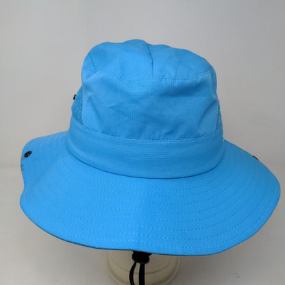 SunShade Men's Wide Brim Hat Blue Snapback Mesh 100% Polyester Drawstring