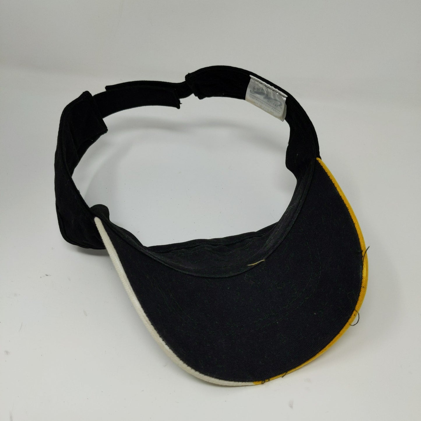 MLB Pittsburgh Pirates PNC Bank Sun Visor Hat Black Gold Embroidered OSFA