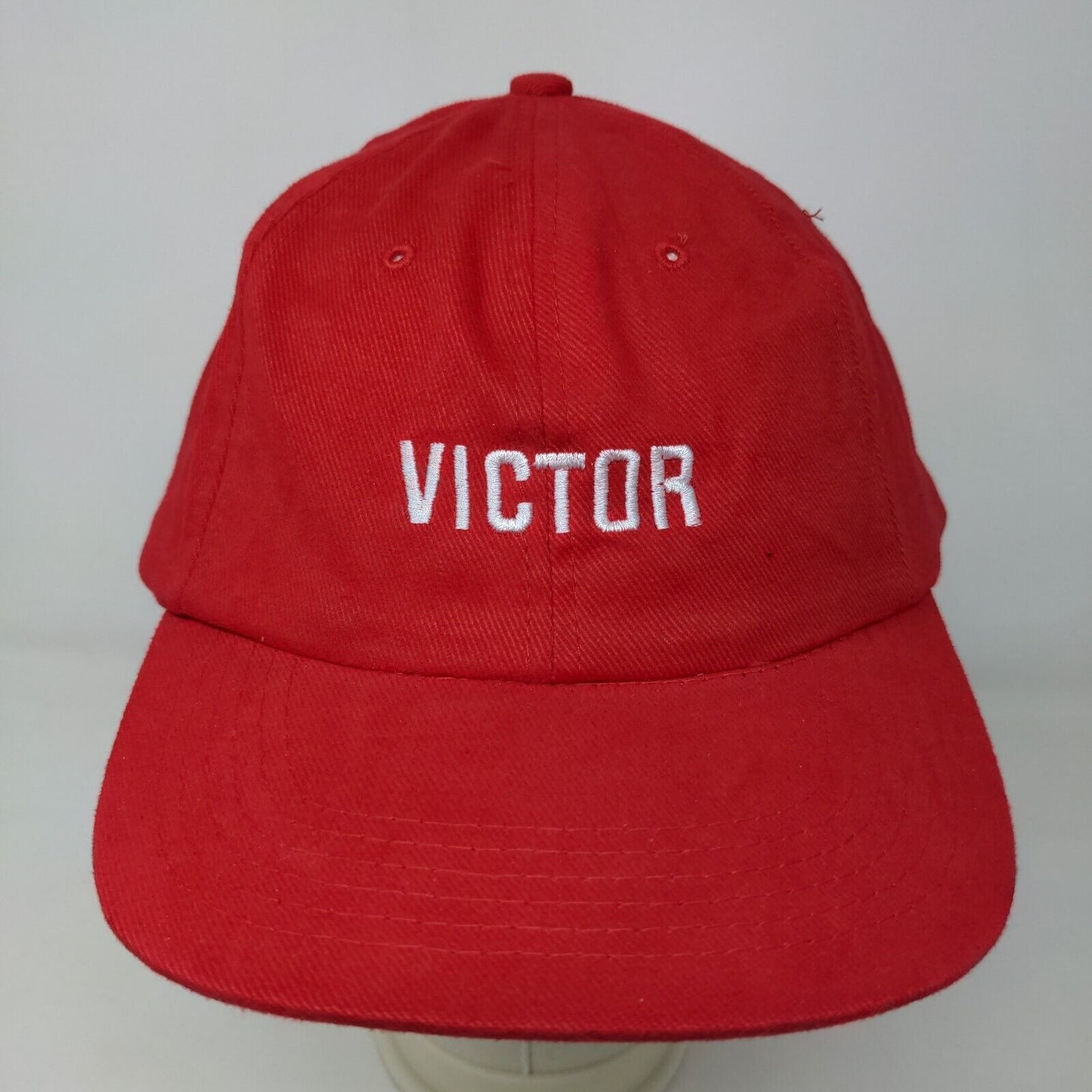 ATT Headwear Men's Slideback Hat Red Embroidered Victor Logo Bradford White