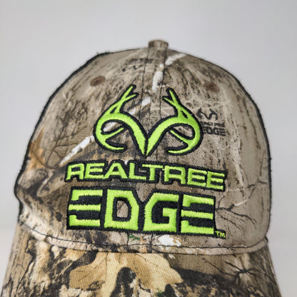 Realtree Edge Men's Snapback Mesh Back Camo Hat Brown OSFM Embroidered Logo
