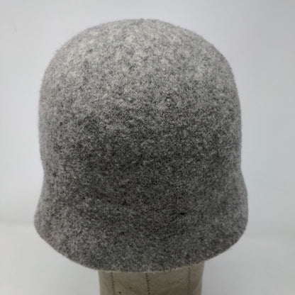 American Eagle Women's Bucket Hat Gray Knit Flower Accent Wool Blend