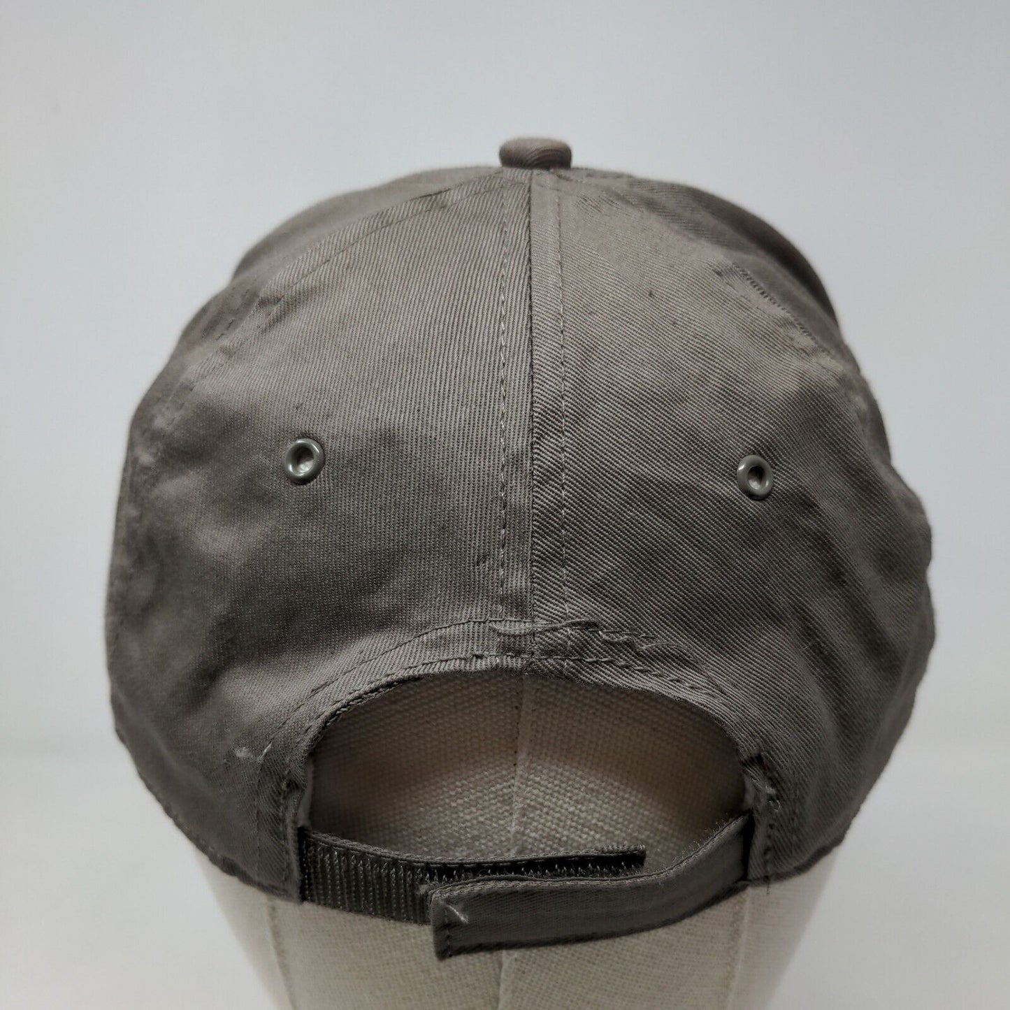 Faded Glory Men's Strapback Hat Gray Brown Black Cap Vent Holes