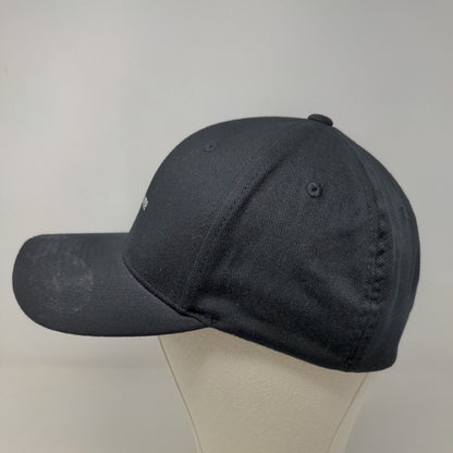 Quiksilver Men's Fitted Hat Black Size L/XL Embroidered Logo Poly Cotton Blend