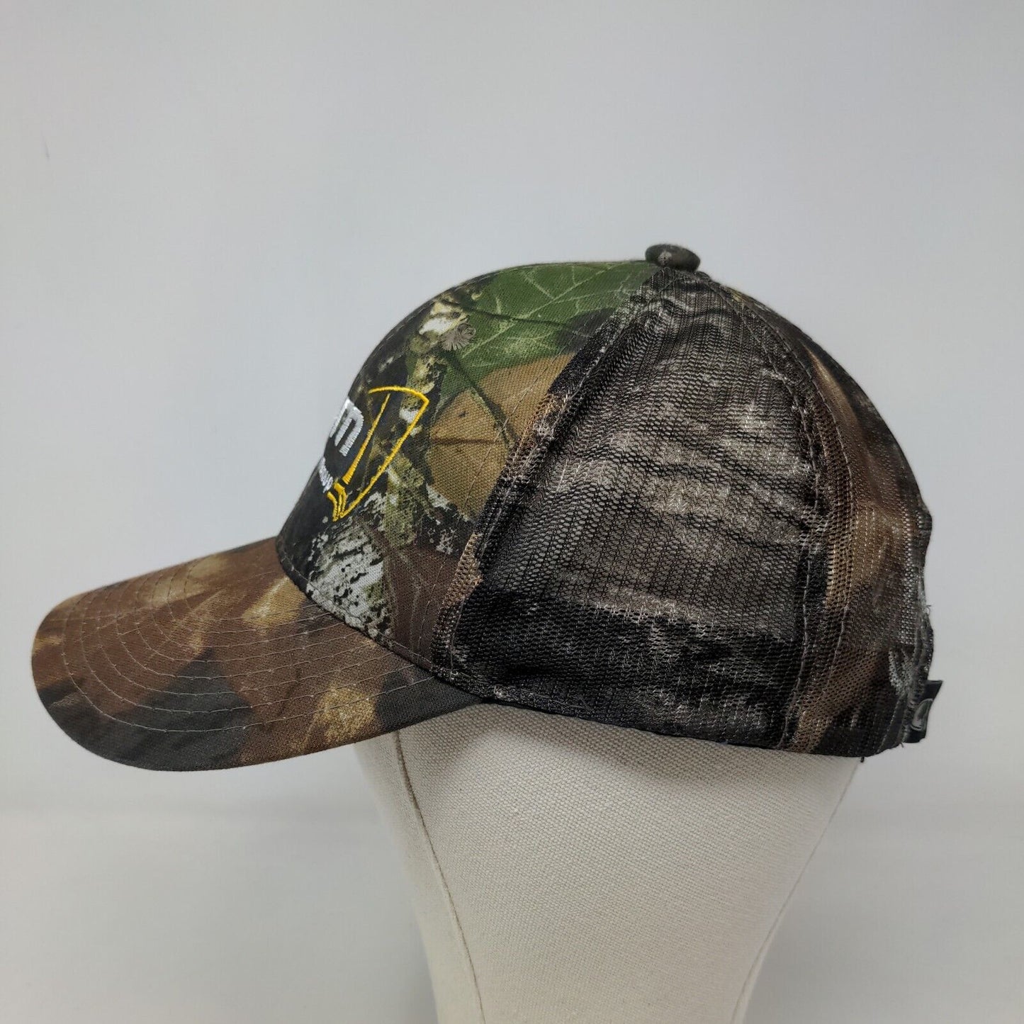 Port Authority Men's Strapback Mesh Back Hat Green Camouflage PSM Logo