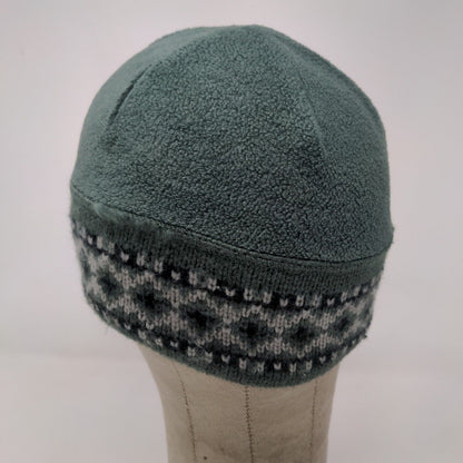 Columbia Boys Knit Beanie Hat Cap Green OSFA Fair Isle Polyester