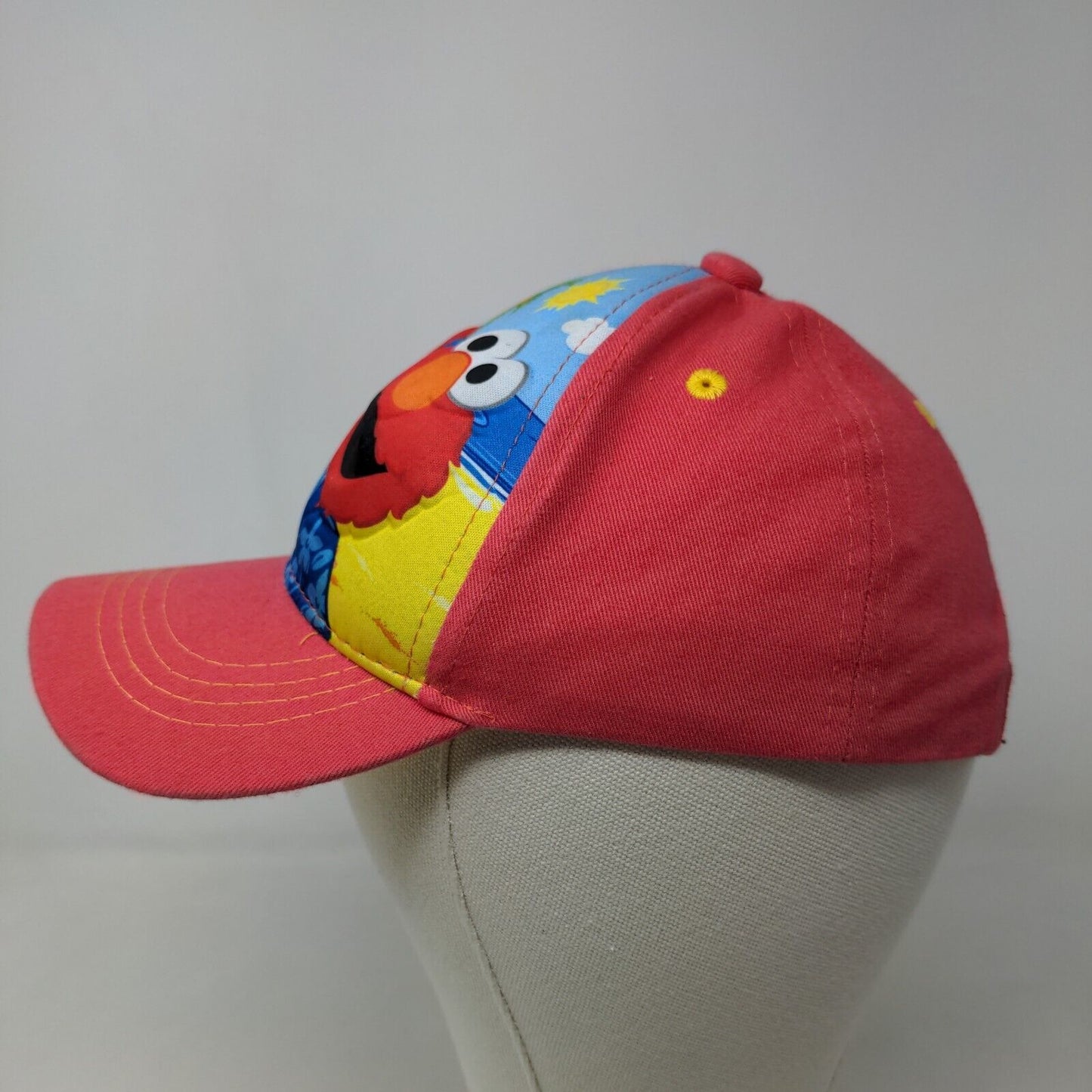 Sesame Street Boy's Snapback Hat Red 100% Cotton Elmo Vacation Graphic