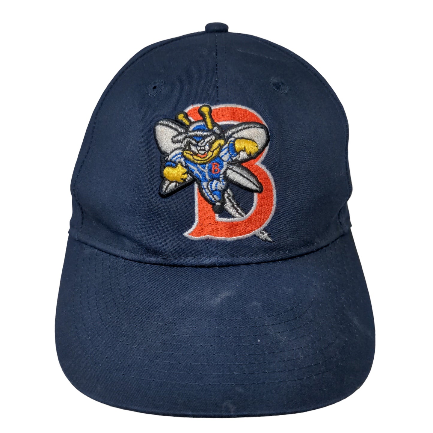 Binghamton Mets Mens Minor League Strapback Hat Blue OSFM Embroidered Logo