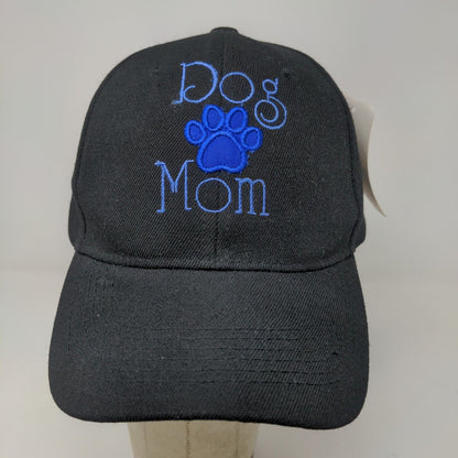 J&W Women's Strapback Hat Black Adjustable Dog Mom Embroidered Logo W/Tags