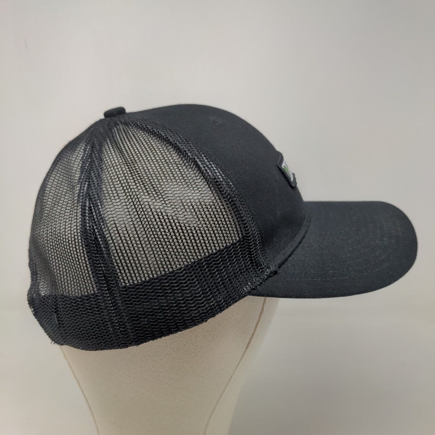 Heartland Tower Solutions Men's Snapback Mesh Back Hat Black Patch Logo
