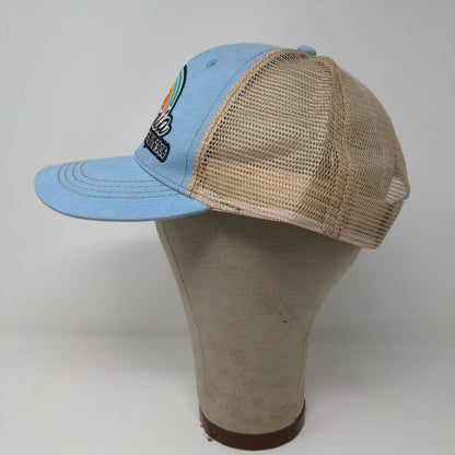 Virginia Beach 1906 Lucky 7 USA Meshback Snapback Blue Tan Hat Cap Embroidered