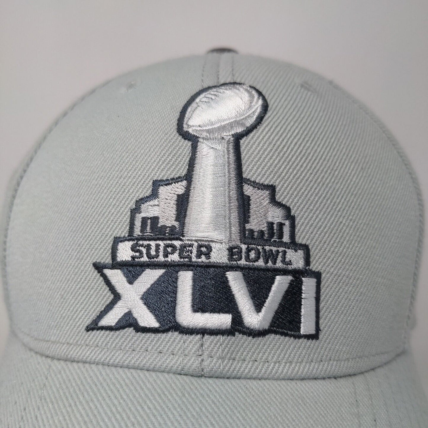 Reebok Men's NFL Super Bowl XLVI Indianapolis Colts Hat Strapback Gray OSFA