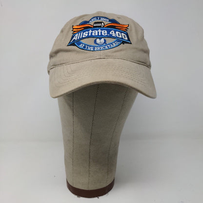 Allstate 400 at the Brickyard Slideback Hat Beige Adjustable Embroidered 2005