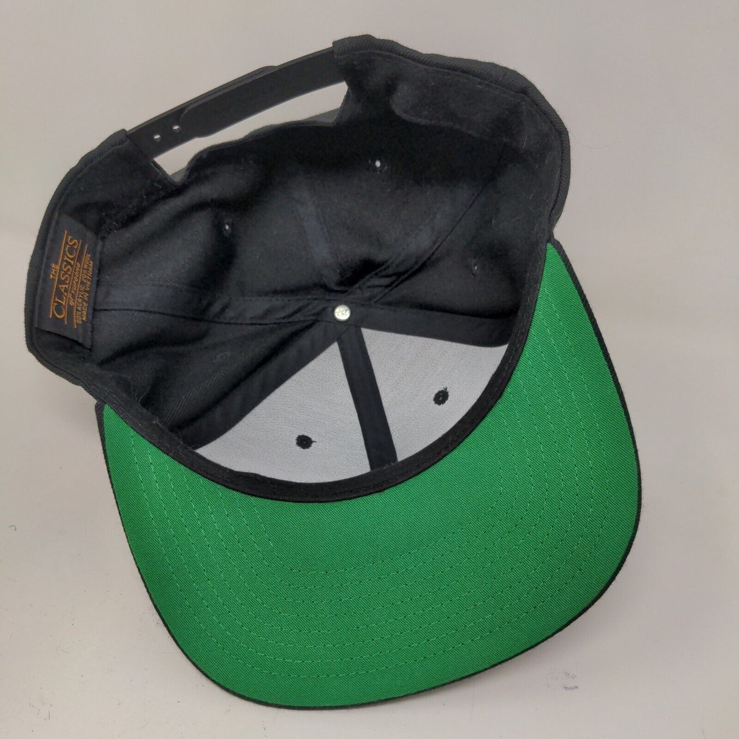 Yupoong Men's Snapback Hat Black Adjustable Blank Acrylic Wool Blend