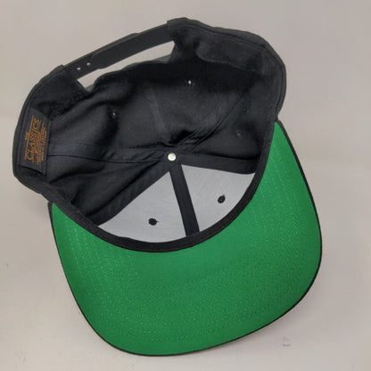Yupoong Men's Snapback Hat Black Adjustable Blank Acrylic Wool Blend