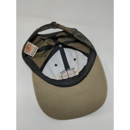 Bark Camo Real Men Hunt Hat Slideback Green Brown OSFM Embroidered Target Logo