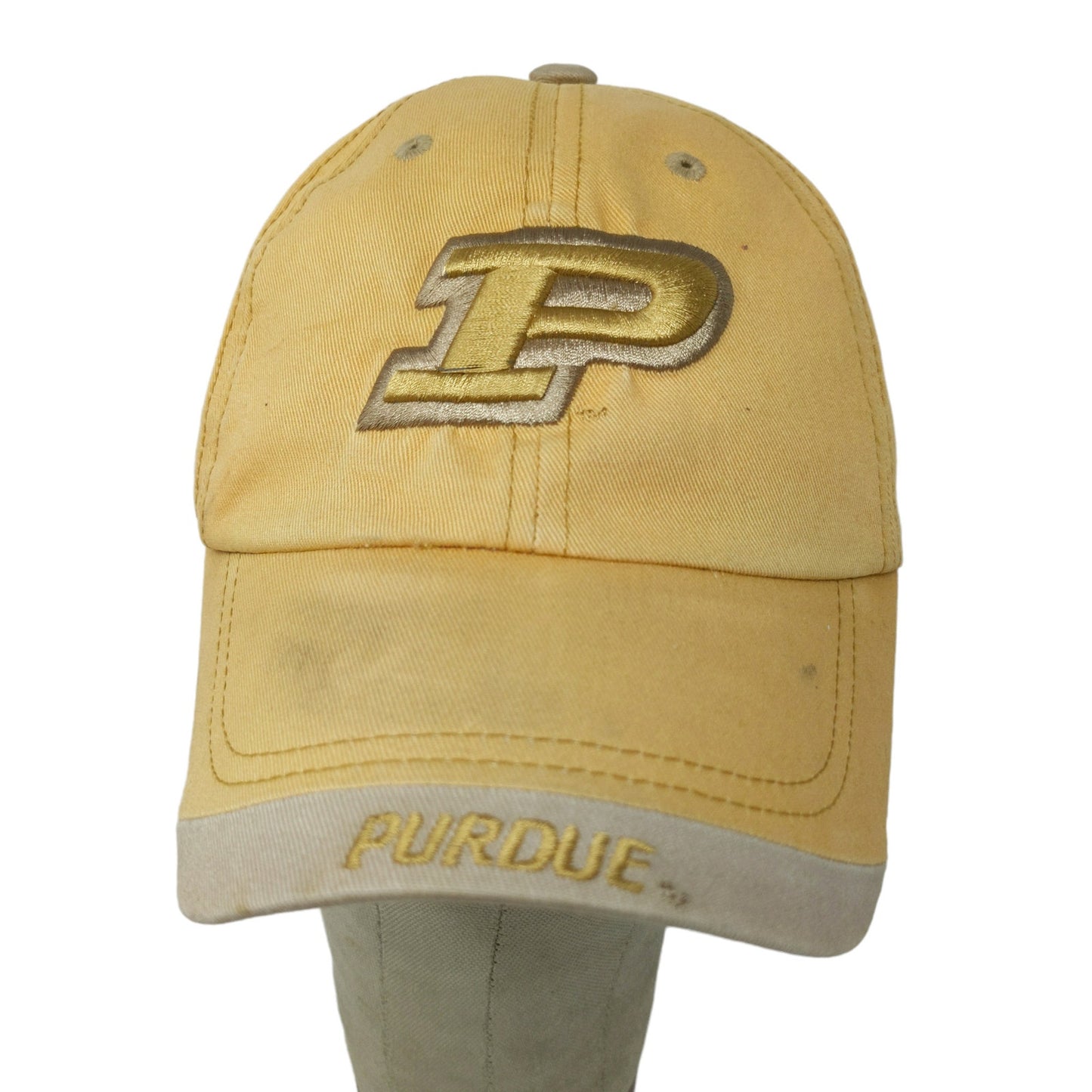 Captivating Headgear Purdue Boilermakers Embroidered Slideback Hat Tan