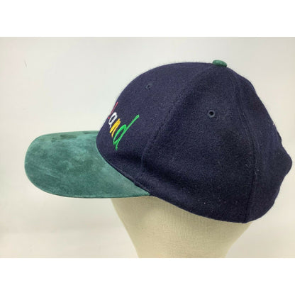 Ireland Hat Slideback 65% Wool Size 57CM Adjustable Green Blue