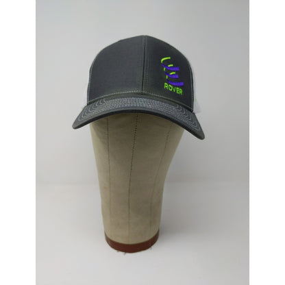 Richardson Mesh Back Snapback Hat Embroidered Rover Logo Gray White Dual 42"