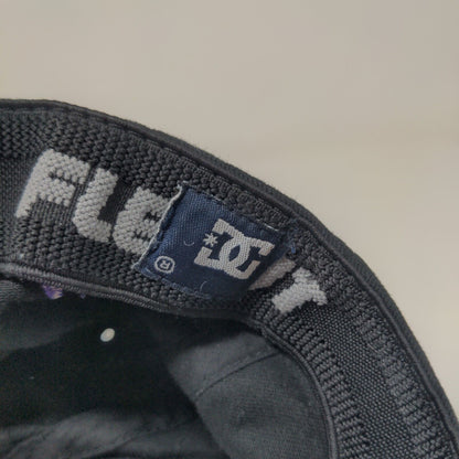 Flexfit Men's DC Shoes Fitted Hat Cap Black Size S-M Embroidered Logo
