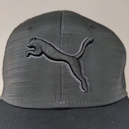 PUMA PWRCOOL Snapback Black Hat Cap Logo Mascot Embroidered Adjustable OSFA