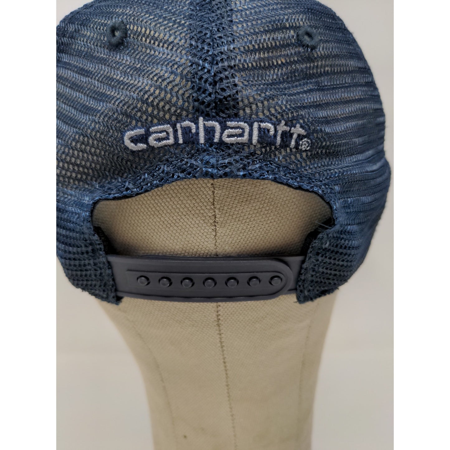 Carhartt Meshback Snapback Hat OSFA Blue Patch Logo Embroidered Spell Out