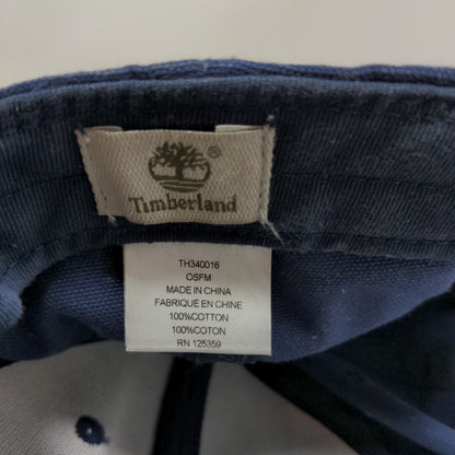 Timberland Men's Slideback Hat Blue Patch Logo 100% Cotton Original 10061