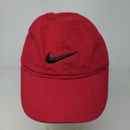 Nike Boys Toddler Strapback Hat Red Adjustable Embroidered Swoosh Logo